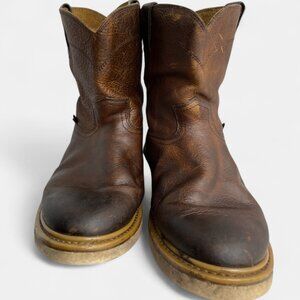 Justin Axe Wedge Men's 13 M Leather Western Work Brown Boots WK4908 Soft Toe